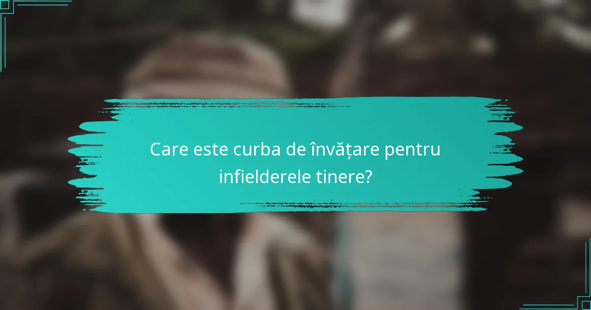 Care este curba de învățare pentru infielderele tinere?