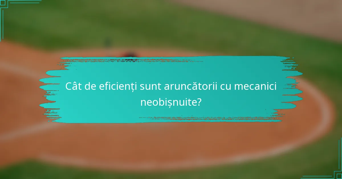 Cât de eficienți sunt aruncătorii cu mecanici neobișnuite?