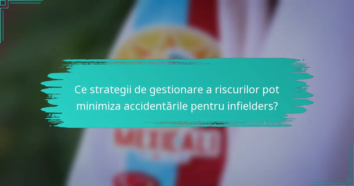 Ce strategii de gestionare a riscurilor pot minimiza accidentările pentru infielders?